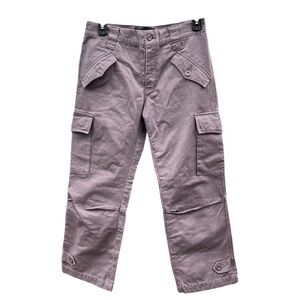 Marc Jacobs Button Up High Rise Cargo Pants- Grey Y2K Utility Pockets SZ 32